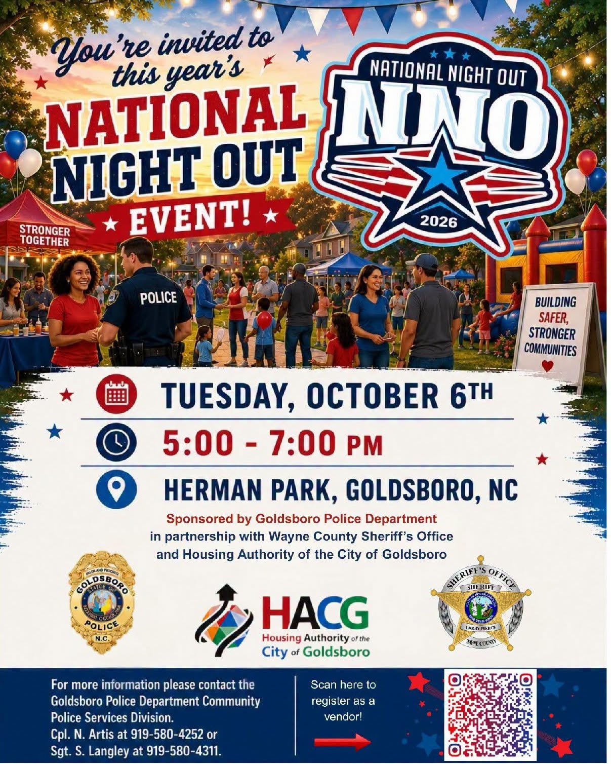HarborWell at National Night Out 2026 w/Goldsboro Police Department